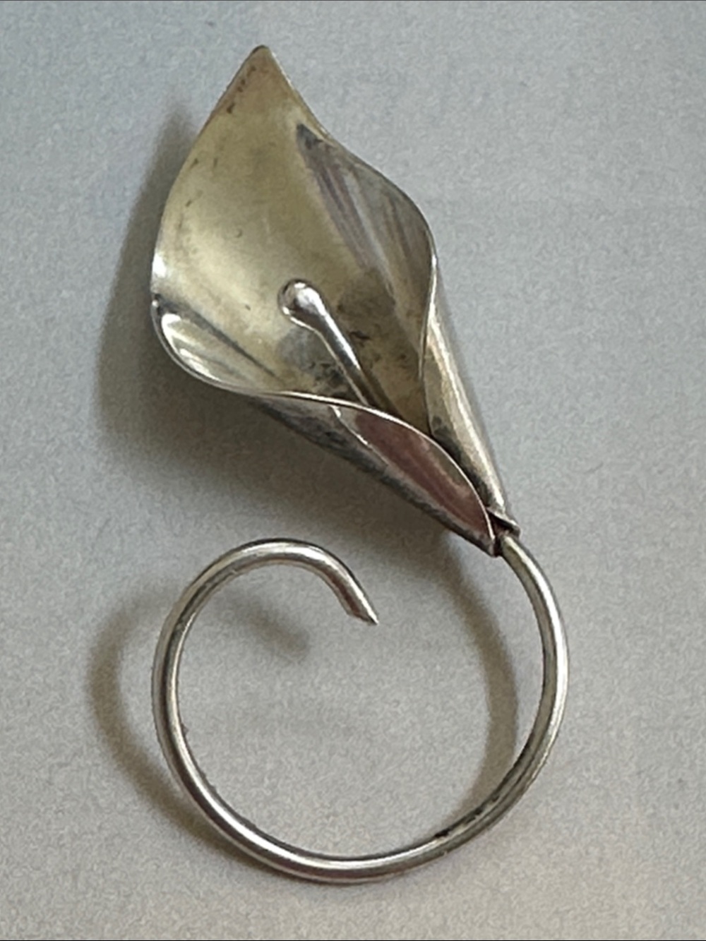 Navajo Sterling Silver Calla Lily Brooch